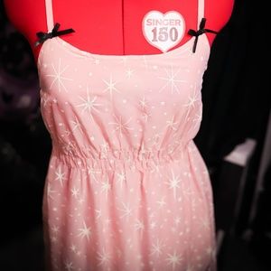Sourpuss Retro Pink Star Skull Dress